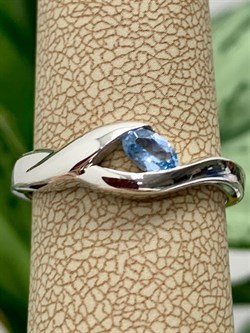 *Кольцо р.17,5 Голубой Топаз иск арт. CZ-R00850-X-W-BU-X-X-877 вес 3,25 г - фото 265247
