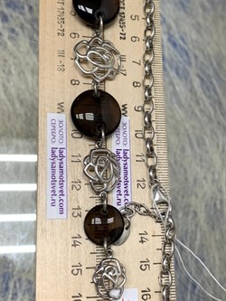 *Колье р.45 Раухтопаз Дымчатый Кварц арт. NS-N00088-X-W-BR-X-X-733 вес 27,80 г - фото 265360 *Колье р.45 Раухтопаз Дымчатый Кварц арт. NS-N00088-X-W-BR-X-X-733 вес 27,80 г - фото 265360