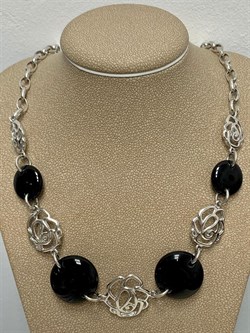 *Колье р.45 Черный Оникс арт. NS-N00088-X-W-B-X-X-429 вес 27,20 г - фото 265375 *Колье р.45 Черный Оникс арт. NS-N00088-X-W-B-X-X-429 вес 27,20 г - фото 265375