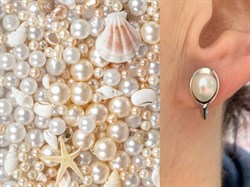 *Серьги Белый Жемчуг д.6,5*7мм арт. 21500676.0.d-259 Вес 3,73 г - фото 265388 *Серьги Белый Жемчуг д.6,5*7мм арт. 21500676.0.d-259 Вес 3,73 г - фото 265388