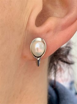 *Серьги Белый Жемчуг д.6,5*7мм арт. 21500676.0.d-259 Вес 3,73 г - фото 265389 *Серьги Белый Жемчуг д.6,5*7мм арт. 21500676.0.d-259 Вес 3,73 г - фото 265389