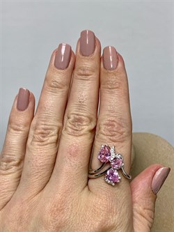 *Кольцо р.18 Розовый Фианит арт. CZ-R03306-X-W-Pin-X-W-614 вес 4,6 г - фото 265486