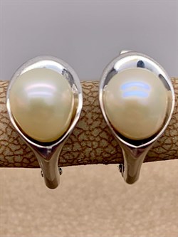 *Серьги Белый Жемчуг д.6,5*7мм арт. 21500676.0.d-259 Вес 3,73 г - фото 265528 *Серьги Белый Жемчуг д.6,5*7мм арт. 21500676.0.d-259 Вес 3,73 г - фото 265528