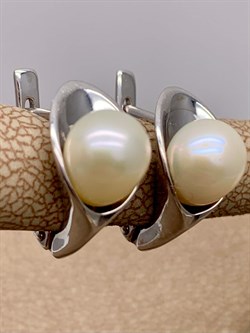 *Серьги Белый Жемчуг д.6,5*7мм арт. 21500676.0.d-259 Вес 3,73 г - фото 265529 *Серьги Белый Жемчуг д.6,5*7мм арт. 21500676.0.d-259 Вес 3,73 г - фото 265529