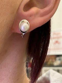 *Серьги Белый Жемчуг д.6,5*7мм арт.21500676.0.d-198 Вес 3,7 г - фото 265582 *Серьги Белый Жемчуг д.6,5*7мм арт.21500676.0.d-198 Вес 3,7 г - фото 265582