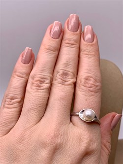 *Кольцо р.20,5 Белый Жемчуг д.7*7,5мм арт. 11500676.0.d-830 Вес 2,74 г - фото 265644 *Кольцо р.20,5 Белый Жемчуг д.7*7,5мм арт. 11500676.0.d-830 Вес 2,74 г - фото 265644