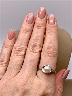 *Кольцо р.19 Белый Жемчуг д.6,5*7мм арт. 11500676.0.d-955 Вес 2,63 г - фото 265654 *Кольцо р.19 Белый Жемчуг д.6,5*7мм арт. 11500676.0.d-955 Вес 2,63 г - фото 265654