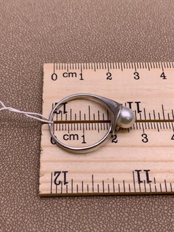 *Кольцо р.19,5 Белый Жемчуг д.6,5*7мм арт. 11500676.0.d-849 Вес 2,58 г - фото 265692