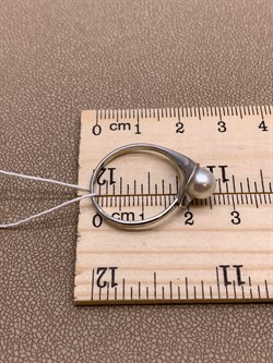 *Кольцо р.19 Белый Жемчуг д.6,5*7мм арт. 11500676.0.d-962 Вес 2,55 г - фото 265759 *Кольцо р.19 Белый Жемчуг д.6,5*7мм арт. 11500676.0.d-962 Вес 2,55 г - фото 265759