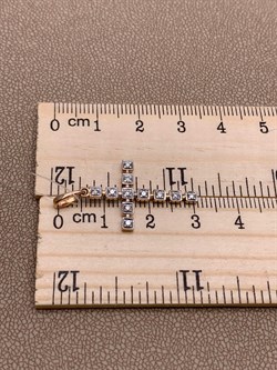 *Подвеска Крест Белый Бр цв Красное 8-358-115 вес 1,37 г - фото 265778 *Подвеска Крест Белый Бр цв Красное 8-358-115 вес 1,37 г - фото 265778