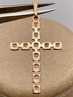 *Подвеска Крест Белый Бр цв Красное 8-358-115 вес 1,37 г - фото 265783 *Подвеска Крест Белый Бр цв Красное 8-358-115 вес 1,37 г - фото 265783