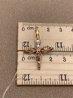 *Подвеска Крест Белый Бр цв Красное арт. 8-480404-00-00-704 вес 1,63 г - фото 265786 *Подвеска Крест Белый Бр цв Красное арт. 8-480404-00-00-704 вес 1,63 г - фото 265786