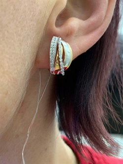 *Серьги Белый Бр цв Красное арт. 2-107-227-659 вес 4,46 г - фото 265808 *Серьги Белый Бр цв Красное арт. 2-107-227-659 вес 4,46 г - фото 265808