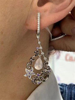 *Серьги Розовый Кварц Микс арт. AS-E01120-X-W-MPG-Pur-W-413 вес 8,52 г - фото 265886 *Серьги Розовый Кварц Микс арт. AS-E01120-X-W-MPG-Pur-W-413 вес 8,52 г - фото 265886