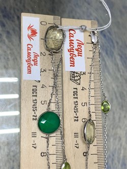 *Колье р.110 Радуга Микс Зеленый Агат арт. SO-N00520-X-W-MB-X-Mix-072 вес 20,6 г - фото 265956 *Колье р.110 Радуга Микс Зеленый Агат арт. SO-N00520-X-W-MB-X-Mix-072 вес 20,6 г - фото 265956