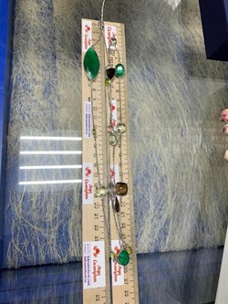 *Колье р.110 Радуга Микс Зеленый Агат арт. SO-N04402-X-W-Gg-X-BR-251 вес 23,22 г - фото 265984