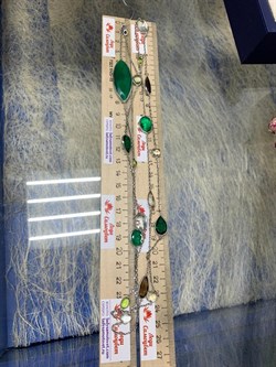 *Колье р.100 Радуга Микс Зеленый Агат арт. SO-N04402-X-W-Gg-X-BR-244 вес 22,7 г - фото 265991 *Колье р.100 Радуга Микс Зеленый Агат арт. SO-N04402-X-W-Gg-X-BR-244 вес 22,7 г - фото 265991