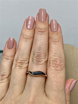 *Кольцо р.17 Черная Керамика арт. TC-R01010-B-G-X-X-W-764 вес 2,48 г - фото 266042