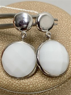 *Серьги Пусеты Белая Керамика арт. NS-E00253-X-W-W-X-X-341 вес 6,69 г - фото 266051 *Серьги Пусеты Белая Керамика арт. NS-E00253-X-W-W-X-X-341 вес 6,69 г - фото 266051