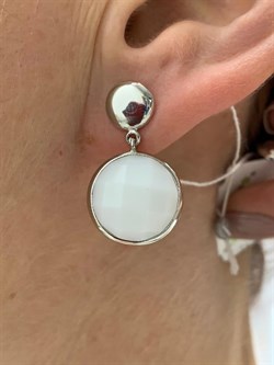 *Серьги Пусеты Белая Керамика арт. NS-E00253-X-W-W-X-X-341 вес 6,69 г - фото 266052 *Серьги Пусеты Белая Керамика арт. NS-E00253-X-W-W-X-X-341 вес 6,69 г - фото 266052