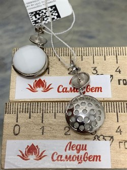 *Серьги Пусеты Белая Керамика арт. NS-E00253-X-W-W-X-X-341 вес 6,69 г - фото 266054 *Серьги Пусеты Белая Керамика арт. NS-E00253-X-W-W-X-X-341 вес 6,69 г - фото 266054