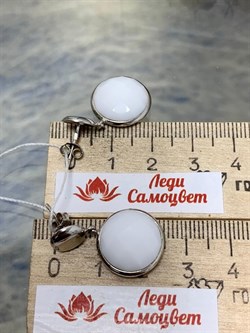 *Серьги Пусеты Белая Керамика арт. NS-E00253-X-W-W-X-X-341 вес 6,69 г - фото 266055 *Серьги Пусеты Белая Керамика арт. NS-E00253-X-W-W-X-X-341 вес 6,69 г - фото 266055