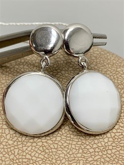 *Серьги Пусеты Белая Керамика арт. NS-E00253-X-W-W-X-X-341 вес 6,69 г - фото 266056 *Серьги Пусеты Белая Керамика арт. NS-E00253-X-W-W-X-X-341 вес 6,69 г - фото 266056