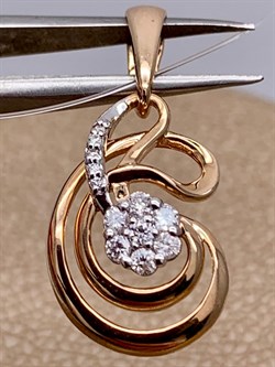 *Подвеска Белый Бр цв Красное арт. 3-448-038 (вес 1,48 г) - фото 266144 *Подвеска Белый Бр цв Красное арт. 3-448-038 (вес 1,48 г) - фото 266144