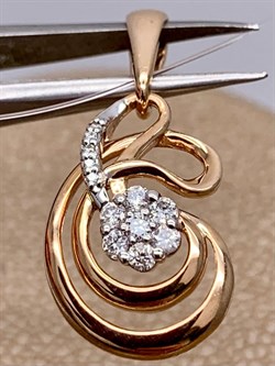 *Подвеска Белый Бр цв Красное арт. 3-448-038 (вес 1,48 г) - фото 266145 *Подвеска Белый Бр цв Красное арт. 3-448-038 (вес 1,48 г) - фото 266145