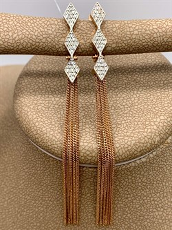 *Серьги Белый Бр цв Красное арт. 2-107-707-615 вес 3,98 г - фото 266175 *Серьги Белый Бр цв Красное арт. 2-107-707-615 вес 3,98 г - фото 266175