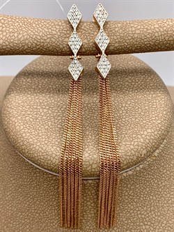 *Серьги Белый Бр цв Красное арт. 2-107-707-615 вес 3,98 г - фото 266176 *Серьги Белый Бр цв Красное арт. 2-107-707-615 вес 3,98 г - фото 266176
