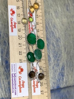 *Колье р.100 Радуга Микс Зеленый Агат арт. SO-N04404-X-W-Gg-X-BR-107 вес 23,35 г - фото 266250 *Колье р.100 Радуга Микс Зеленый Агат арт. SO-N04404-X-W-Gg-X-BR-107 вес 23,35 г - фото 266250