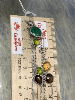 *Колье р.100 Радуга Микс Зеленый Агат арт. SO-N04404-X-W-Gg-X-BR-107 вес 23,35 г - фото 266252 *Колье р.100 Радуга Микс Зеленый Агат арт. SO-N04404-X-W-Gg-X-BR-107 вес 23,35 г - фото 266252