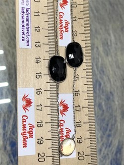 *Колье р.40 Черная Шпинель Цитрин арт. SO-N00004-X-W-B-X-X-065 вес 11,8 г - фото 266257 *Колье р.40 Черная Шпинель Цитрин арт. SO-N00004-X-W-B-X-X-065 вес 11,8 г - фото 266257