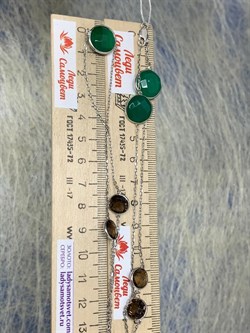 *Колье р.80 Радуга Микс Зеленый Агат арт. SO-N03874-X-W-Gg-X-BR-524 вес 12,2 г - фото 266264