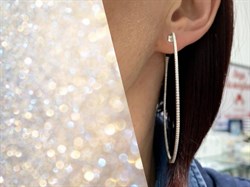 *Серьги Конго Белый Фианит Микро Вставки арт. CZ-E03044-X-W-X-X-W-943 вес 21,3 г - фото 266280 *Серьги Конго Белый Фианит Микро Вставки арт. CZ-E03044-X-W-X-X-W-943 вес 21,3 г - фото 266280