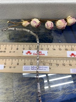 *Браслет р.19 Фианит Микро Вставки арт. MP-B00018-X-W-X-X-W-767 вес 8,5 г - фото 266336