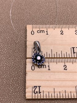 *Подвеска Синий Сапфир цв Белое арт. 3-470/1-02-015 вес 1,05 г - фото 266353 *Подвеска Синий Сапфир цв Белое арт. 3-470/1-02-015 вес 1,05 г - фото 266353