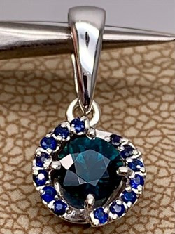 *Подвеска Синий Сапфир цв Белое арт. 3-470/1-02-015 вес 1,05 г - фото 266355 *Подвеска Синий Сапфир цв Белое арт. 3-470/1-02-015 вес 1,05 г - фото 266355