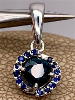 *Подвеска Синий Сапфир цв Белое арт. 3-470/1-02-015 вес 1,05 г - фото 266356 *Подвеска Синий Сапфир цв Белое арт. 3-470/1-02-015 вес 1,05 г - фото 266356