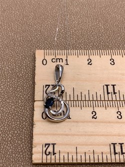 *Подвеска Синий Сапфир цв Белое арт. 3-449-02-554 вес 1,18 г - фото 266359 *Подвеска Синий Сапфир цв Белое арт. 3-449-02-554 вес 1,18 г - фото 266359