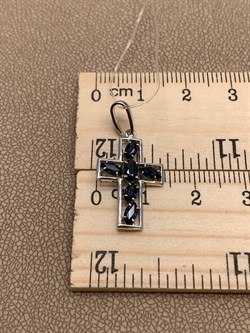 *Кулон Синий Сапфир цв Белый 8-290-02-113 вес 1,61 г - фото 266404 *Кулон Синий Сапфир цв Белый 8-290-02-113 вес 1,61 г - фото 266404