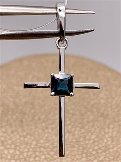 *Кулон Синий Сапфир цв Белое 8-377-02-715 вес 0,62 г - фото 266427 *Кулон Синий Сапфир цв Белое 8-377-02-715 вес 0,62 г - фото 266427