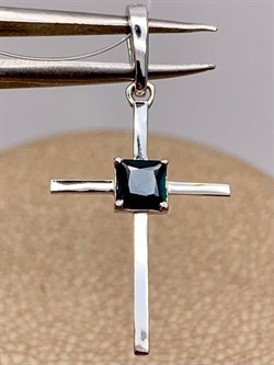 *Кулон Синий Сапфир цв Белое 8-377-02-715 вес 0,62 г - фото 266428 *Кулон Синий Сапфир цв Белое 8-377-02-715 вес 0,62 г - фото 266428