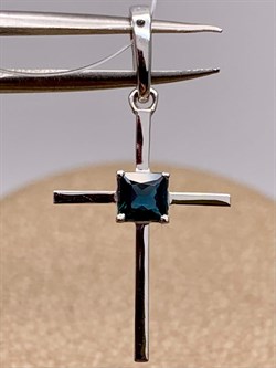 *Кулон Синий Сапфир цв Белое 8-377-02-715 вес 0,62 г - фото 266429 *Кулон Синий Сапфир цв Белое 8-377-02-715 вес 0,62 г - фото 266429