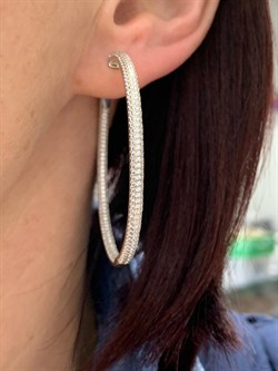 *Серьги Конго Белый Фианит Микро Вставки арт. SL-E02083-X-W-X-X-W-034 вес 11,8 г - фото 266449 *Серьги Конго Белый Фианит Микро Вставки арт. SL-E02083-X-W-X-X-W-034 вес 11,8 г - фото 266449