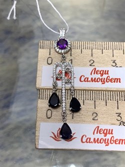 *Подвеска Сапфир Микс арт. AS-P04893-X-W-SAP-X-W-561 вес 3,2 г - фото 266467 *Подвеска Сапфир Микс арт. AS-P04893-X-W-SAP-X-W-561 вес 3,2 г - фото 266467