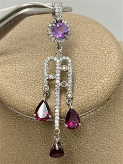 *Подвеска Аметист Родолит арт. AS-P04893-X-W-AMG-X-W-554 вес 3,35 г - фото 266475 *Подвеска Аметист Родолит арт. AS-P04893-X-W-AMG-X-W-554 вес 3,35 г - фото 266475