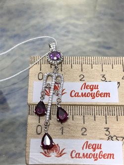 *Подвеска Аметист Родолит арт. AS-P04893-X-W-AMG-X-W-554 вес 3,35 г - фото 266477 *Подвеска Аметист Родолит арт. AS-P04893-X-W-AMG-X-W-554 вес 3,35 г - фото 266477