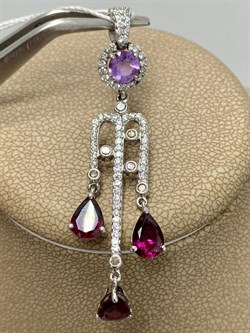 *Подвеска Аметист Родолит арт. AS-P04893-X-W-AMG-X-W-554 вес 3,35 г - фото 266480 *Подвеска Аметист Родолит арт. AS-P04893-X-W-AMG-X-W-554 вес 3,35 г - фото 266480